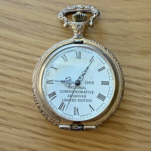 1988 Gettysburg Pocket Watch Civil War Commemorative Archives LE Quartz Untested